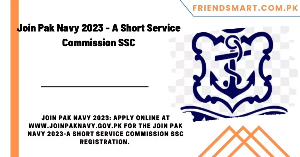 Join Pak Navy 2023 - A Short Service Commission SSC