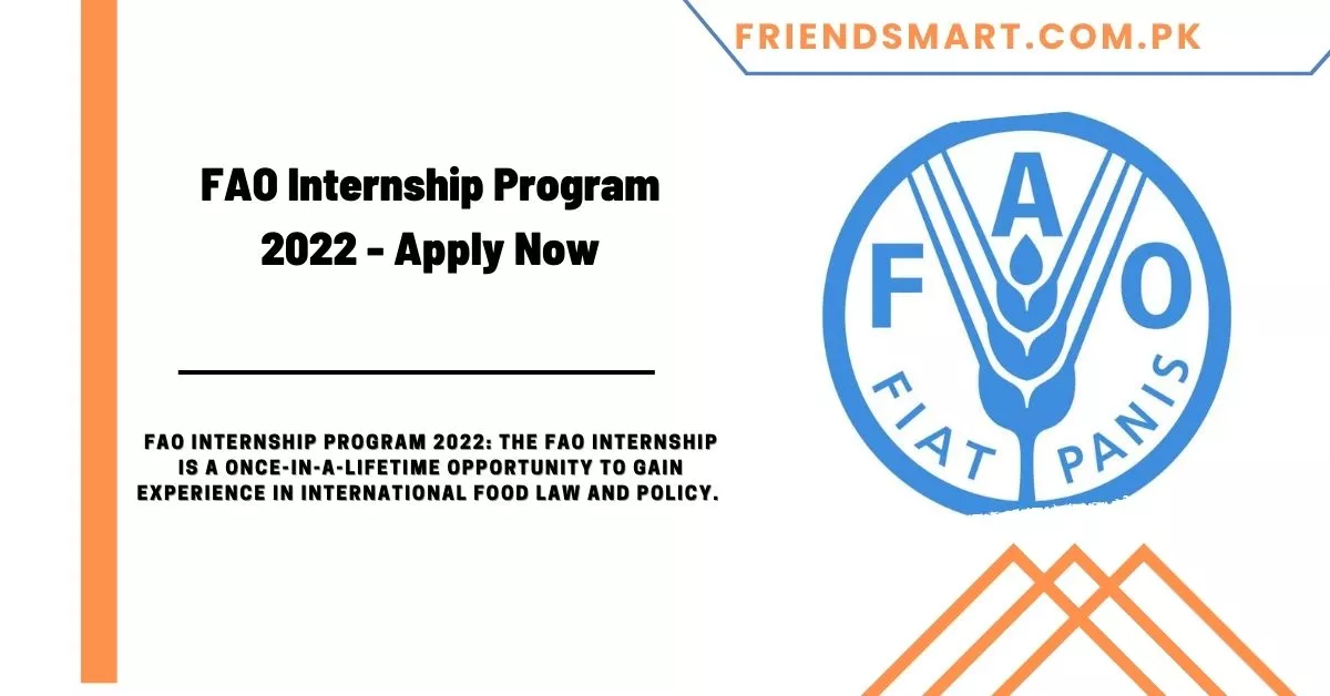 FAO Internship Program 2022 - Apply Now