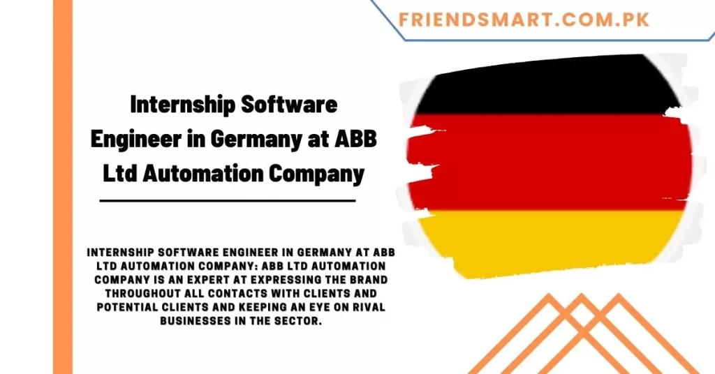 Internship Software Engineer in Germany at ABB Ltd Automation Company