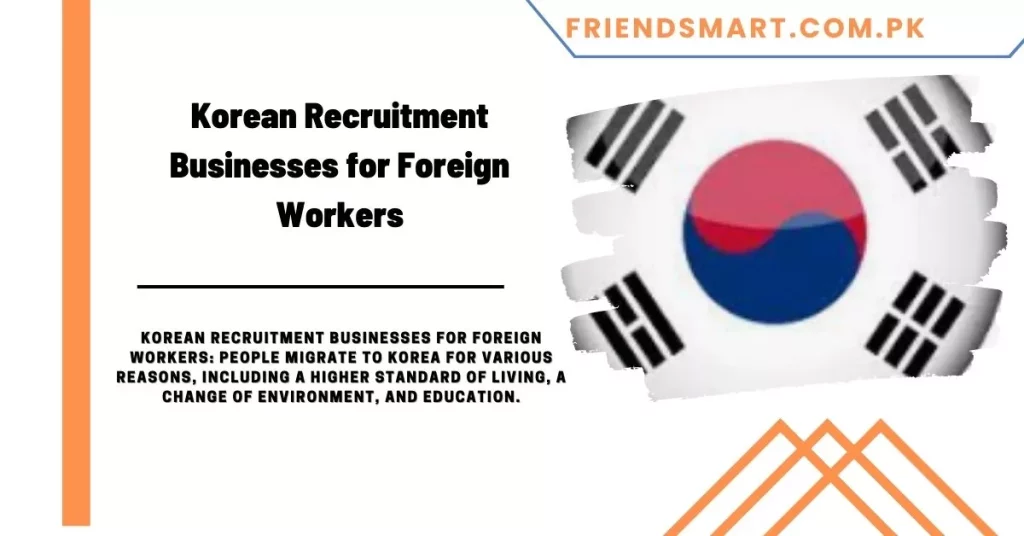 Korean Recruitment Businesses for Foreign Workers