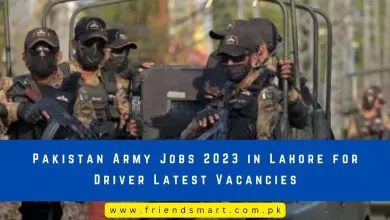 Photo of Pakistan Army Jobs 2023 in Lahore for Driver