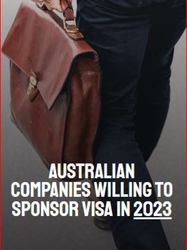 Visa Sponsorship Jobs in Australia 2023