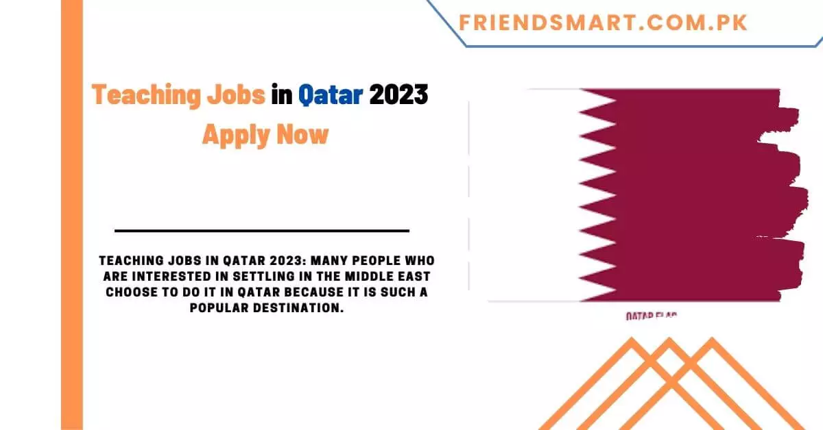 Teaching Jobs in Qatar 2023 Apply Now