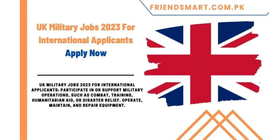 UK Military Jobs 2023 For International Applicants