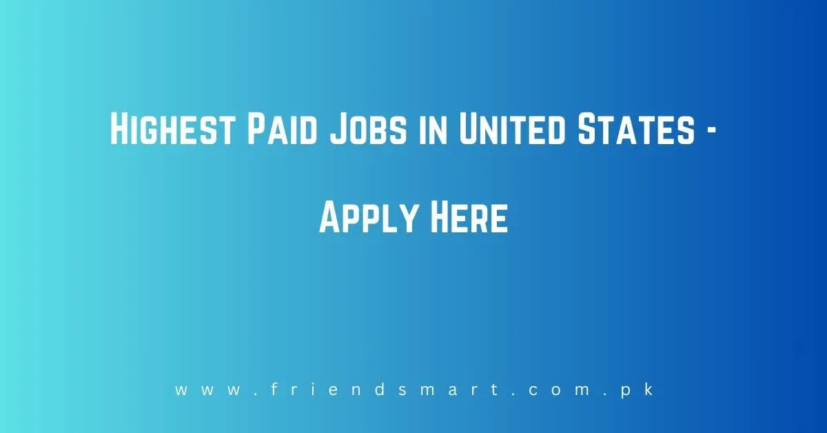 Highest Paid Jobs in United States