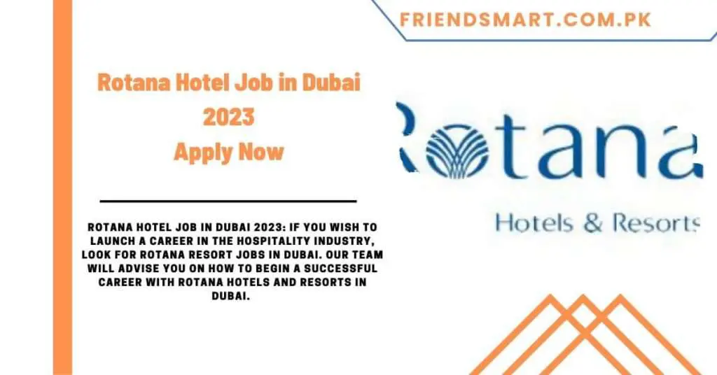 Rotana Hotel Job in Dubai 2023 - Apply Now