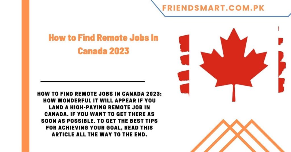 How to Find Remote Jobs In Canada 2023