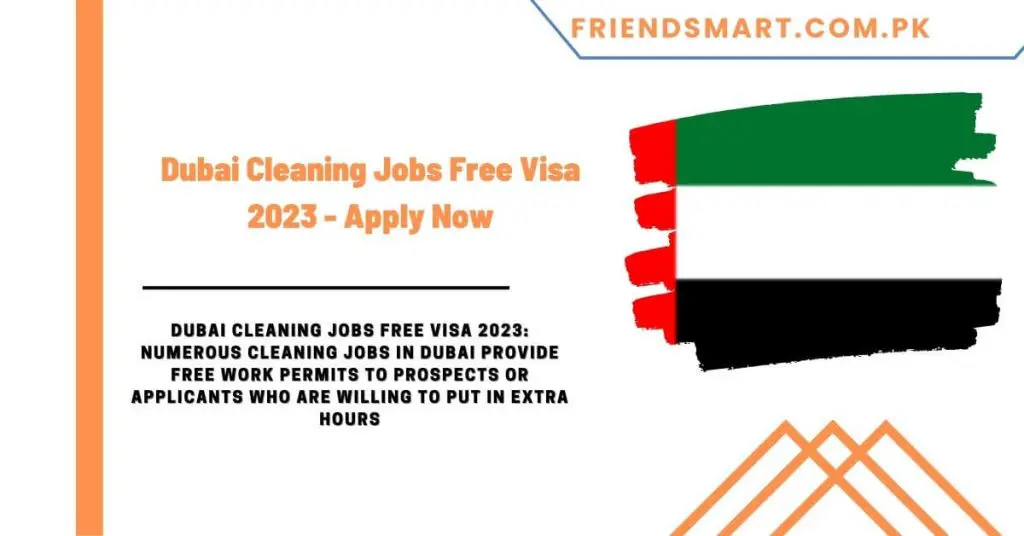 Dubai Cleaning Jobs Free Visa 2023