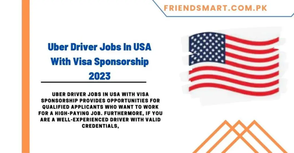 Uber Driver Jobs In USA With Visa Sponsorship 2023