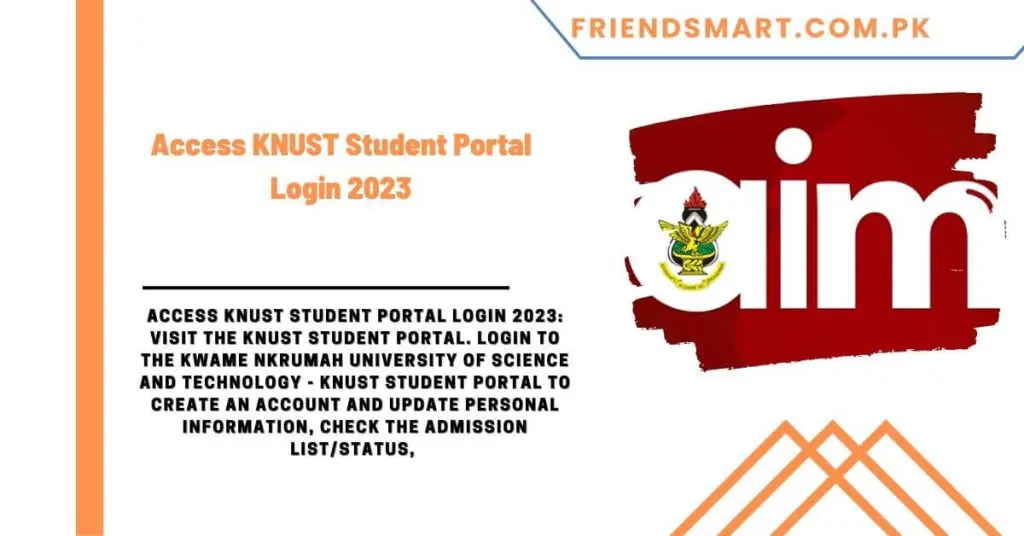 Access KNUST Student Portal Login 2023