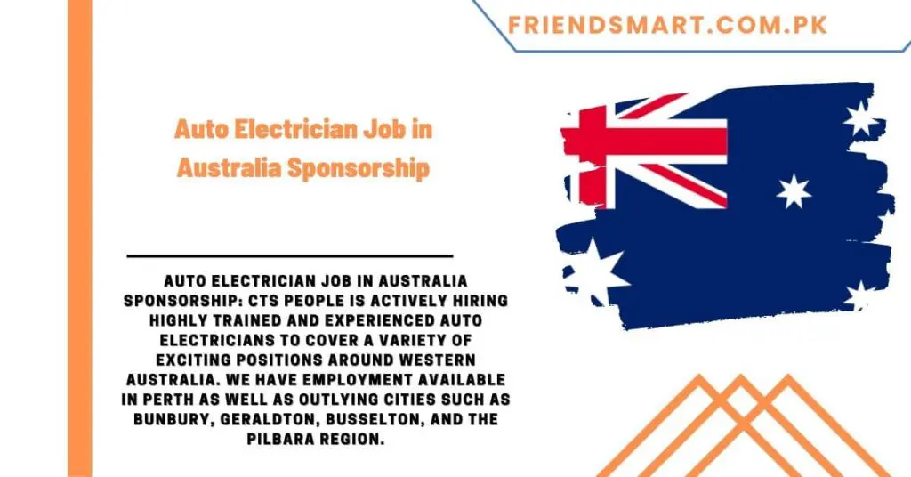 Auto Electrician Job in Australia Sponsorship