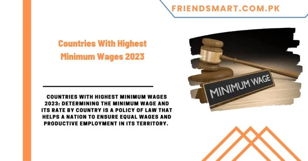 Countries With Highest Minimum Wages 2023