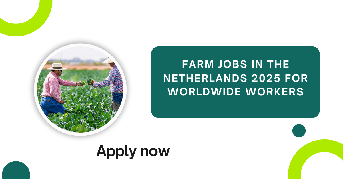 Farm Jobs In the Netherlands 2025 For Worldwide Workers