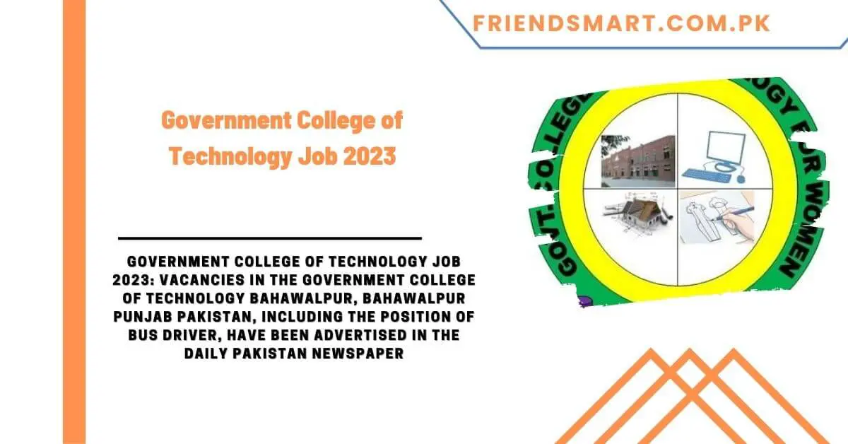 Government College of Technology Job 2023