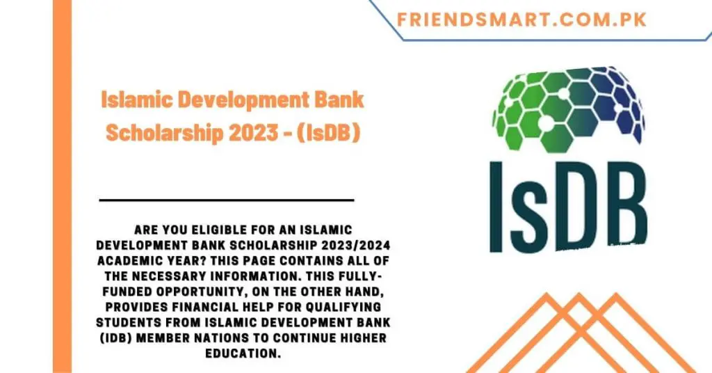 Islamic Development Bank Scholarship 2023 - (IsDB)
