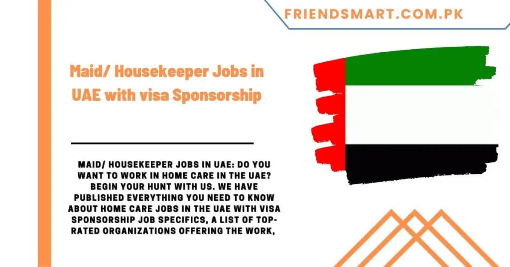 Maid Housekeeper Jobs in UAE with visa Sponsorship