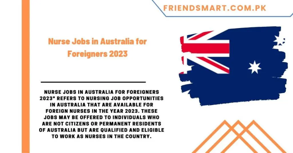 Nurse Jobs in Australia for Foreigners 2023