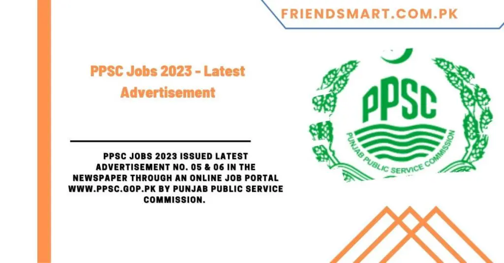 PPSC Jobs 2023 - Latest Advertisement