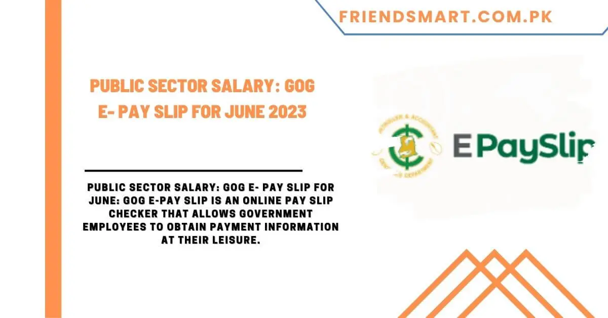 PUBLIC SECTOR SALARY GOG E- PAY SLIP FOR JUNE 2023