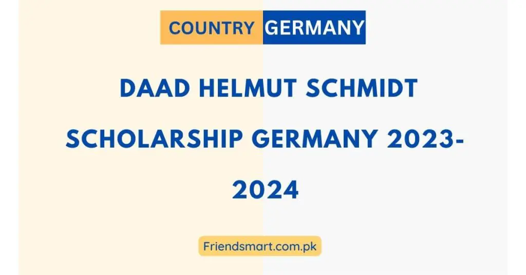  DAAD Helmut Schmidt Scholarship Germany 2023-2024