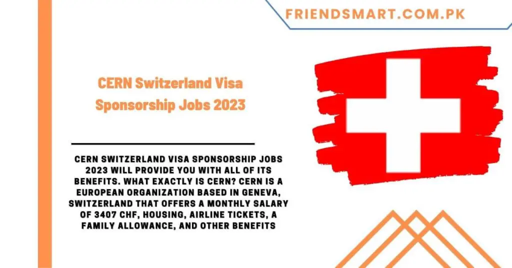CERN Switzerland Visa Sponsorship Jobs 2023
