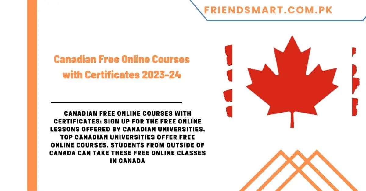 Canadian Free Online Courses with Certificates 2023-24