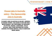 Photo of Cleaner jobs in Australia salary – Visa Sponsorship Jobs in Australia