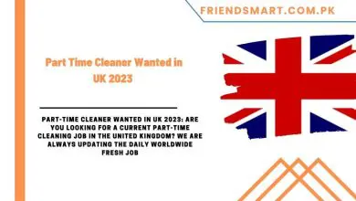 Photo of Part Time Cleaner Wanted in UK 2023