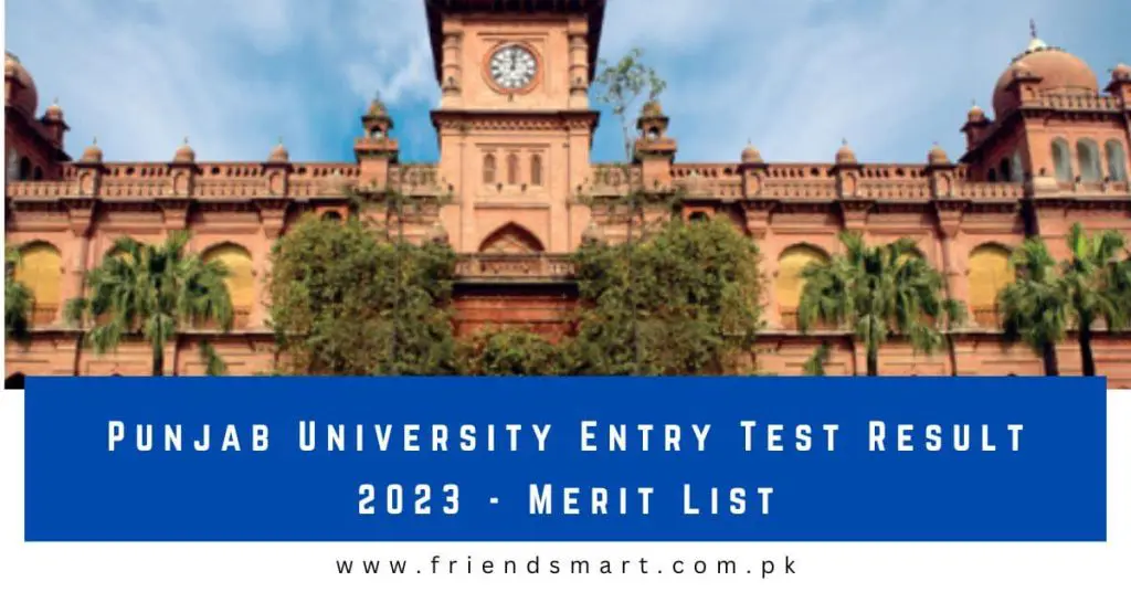 Punjab University Entry Test Result 2023 - Merit List
