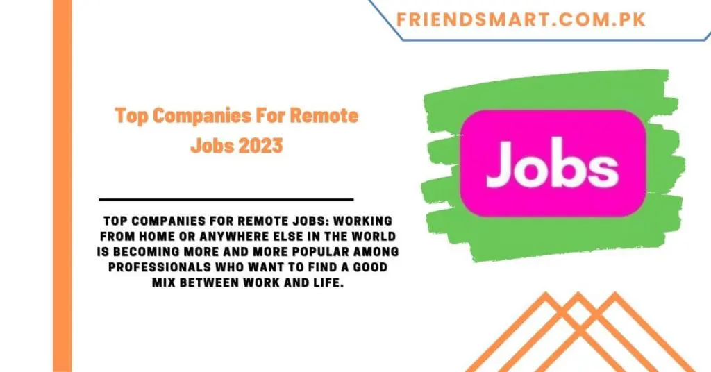 Top Companies For Remote Jobs 2023
