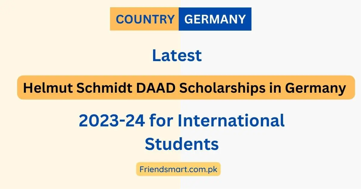 Helmut Schmidt DAAD Scholarships in Germany 2023-24 for International Students