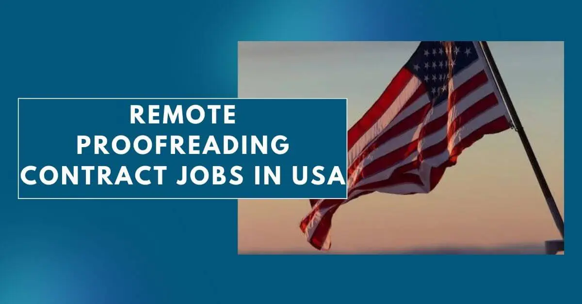 Remote Proofreading Contract Jobs in USA