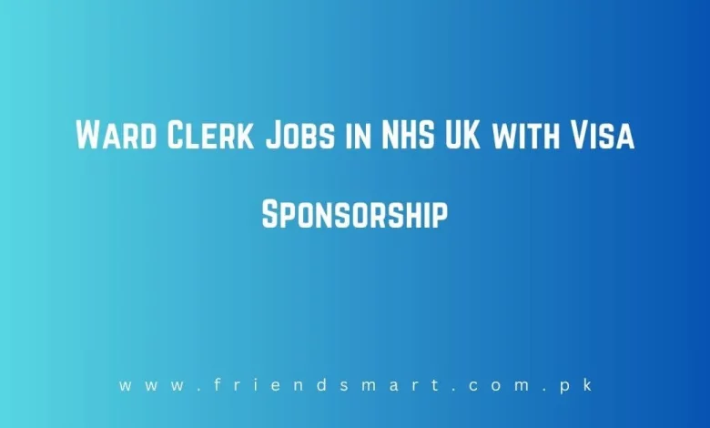 Photo of Ward Clerk Jobs in NHS UK with Visa Sponsorship