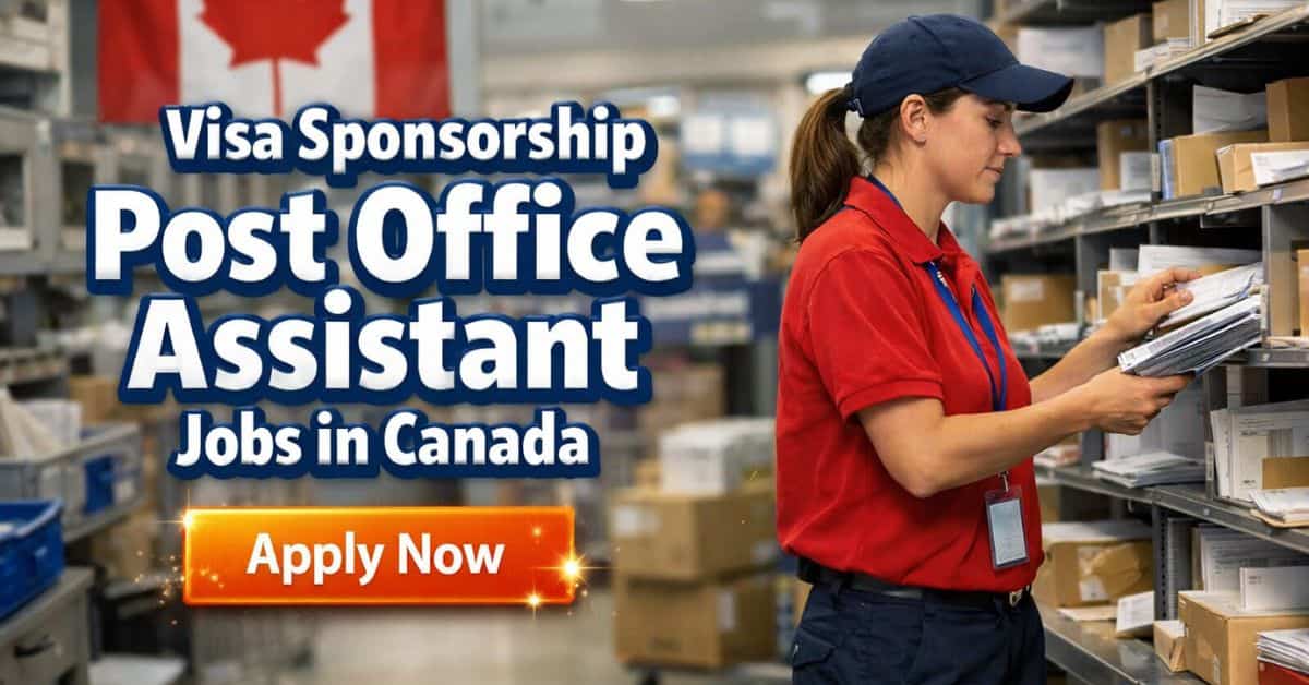 Visa Sponsorship Post Office Assistant Jobs in Canada