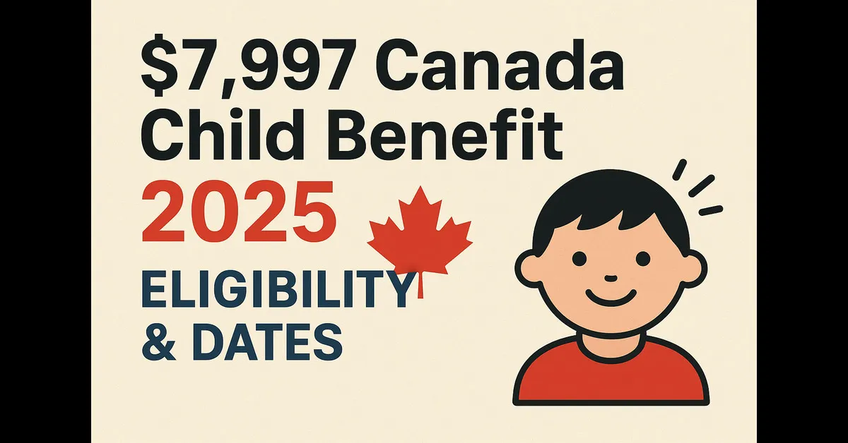 $7,997 Canada Child Benefit